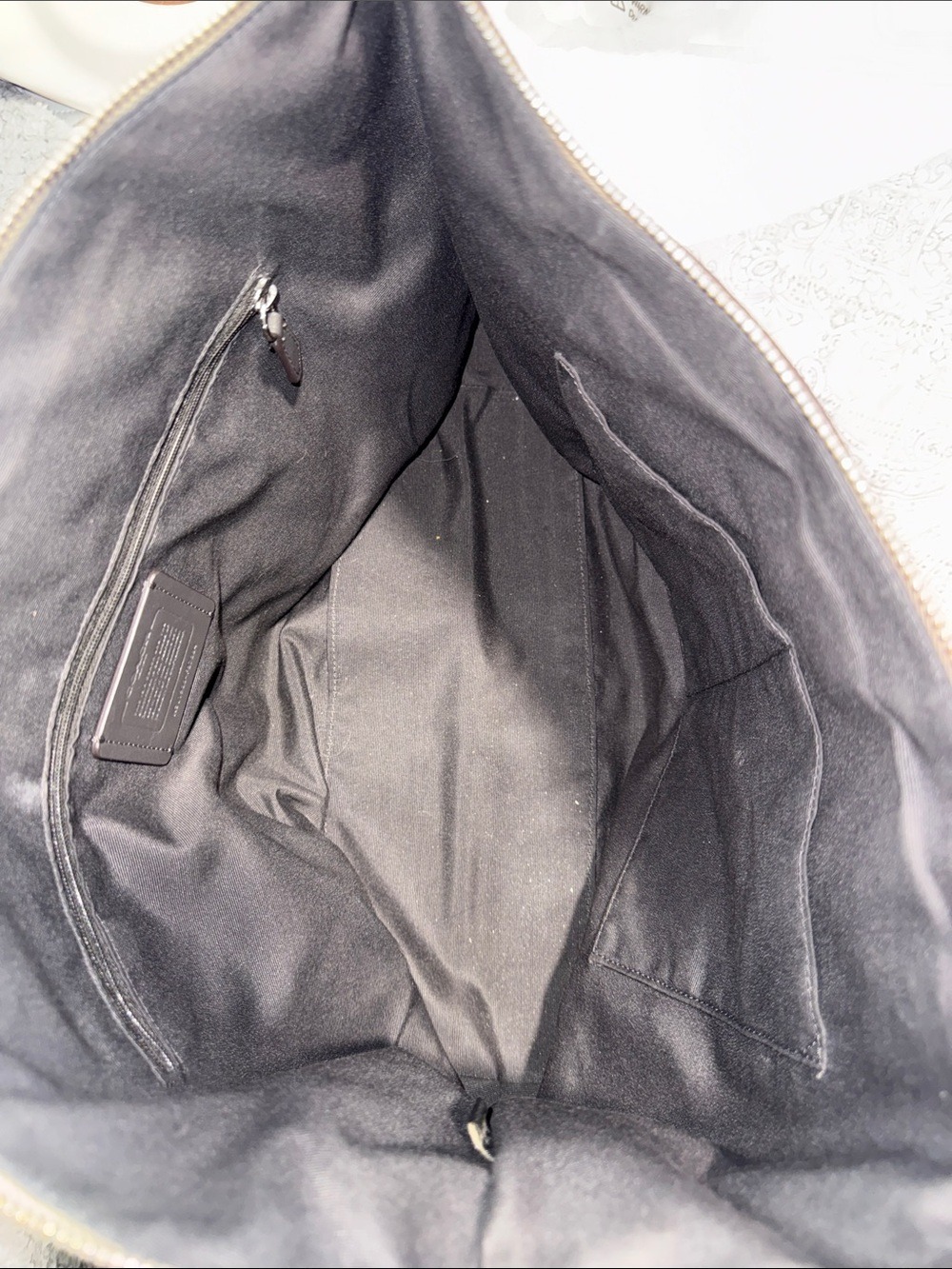 Coach Metallic Champagne Tote in Shimmery Gold-Taupe - Picture 3 of 7